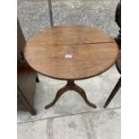 A GEORGE III OAK TRIPOD TABLE 34" DIAMETER