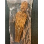 AN EGYPTIAN CLAY MUMMY IN FORM OF A MAN 14 CMS