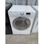 A WHITE HOOVER CONDENSOR DRYER, PAT TEST, FUNCTION TEST AND SANITIZED BUT NO WARRANTY GIVEN