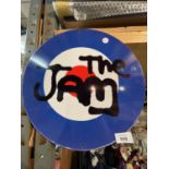 A CIRCULAR METAL 'THE JAM' SIGN - DIA: 35.5CM