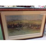 A FRAMED LIMITED EDITION PRINT 'THE GRAND NATIONAL AINTREE' 450/950 SIGNED CLAIRE EVA BURTON