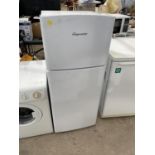 A WHITE FRIDGEMASTER UPRIGHT FRIDGE FREEZER BELIEVED IN WORKING ORDER BUT NO WARRANTY