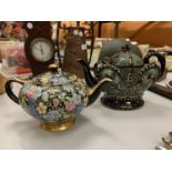 TWO VINTAGE TEAPOTS ONE BEING A EMPIRE IN A CHINTZ DESIGN