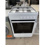 A WHITE GORENJE GAS COOKER, PAT TEST, FUNCTION TEST AND SANITIZED BUT NO WARRANTY GIVEN