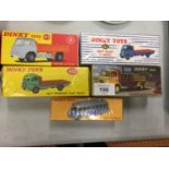 A COLLECTION OF FIVE BOXED DINKY TOYS FOUR BEING TRUCKS