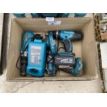 TWO MAKITA BATTERY DRILLS AND A MAKITA IMPACT WRENCH