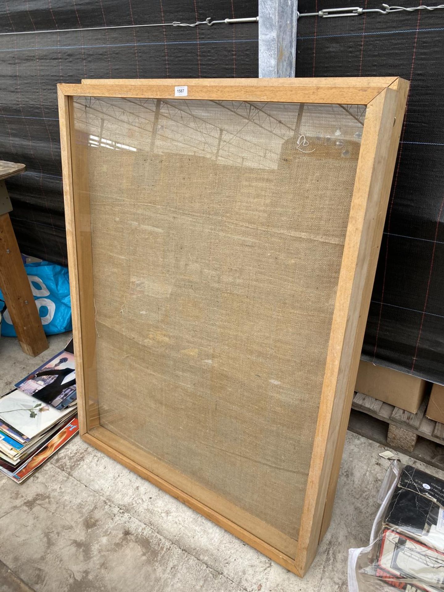 TWO GLASS FRONTED NOTICE BOARDS