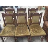 A SET OF 6 EDWARDIAN DINING CHAIRS
