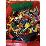 A LARGE QUANTITY OF LEGO TO ALSO INCLUDE FIGURES ETC
