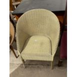 A LLOYD LOOM BEDROOM CHAIR