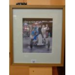 A FRAMED PRINT SIGNED BY RICHARD WADE 40CM X 36.5CM
