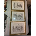 THREE LIMITED EDITION SIGNED PENCIL PRINTS BY ARTHUR DELANEY