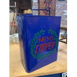 A 'MINI COOPER' FUEL CAN WITH BRASS CAP