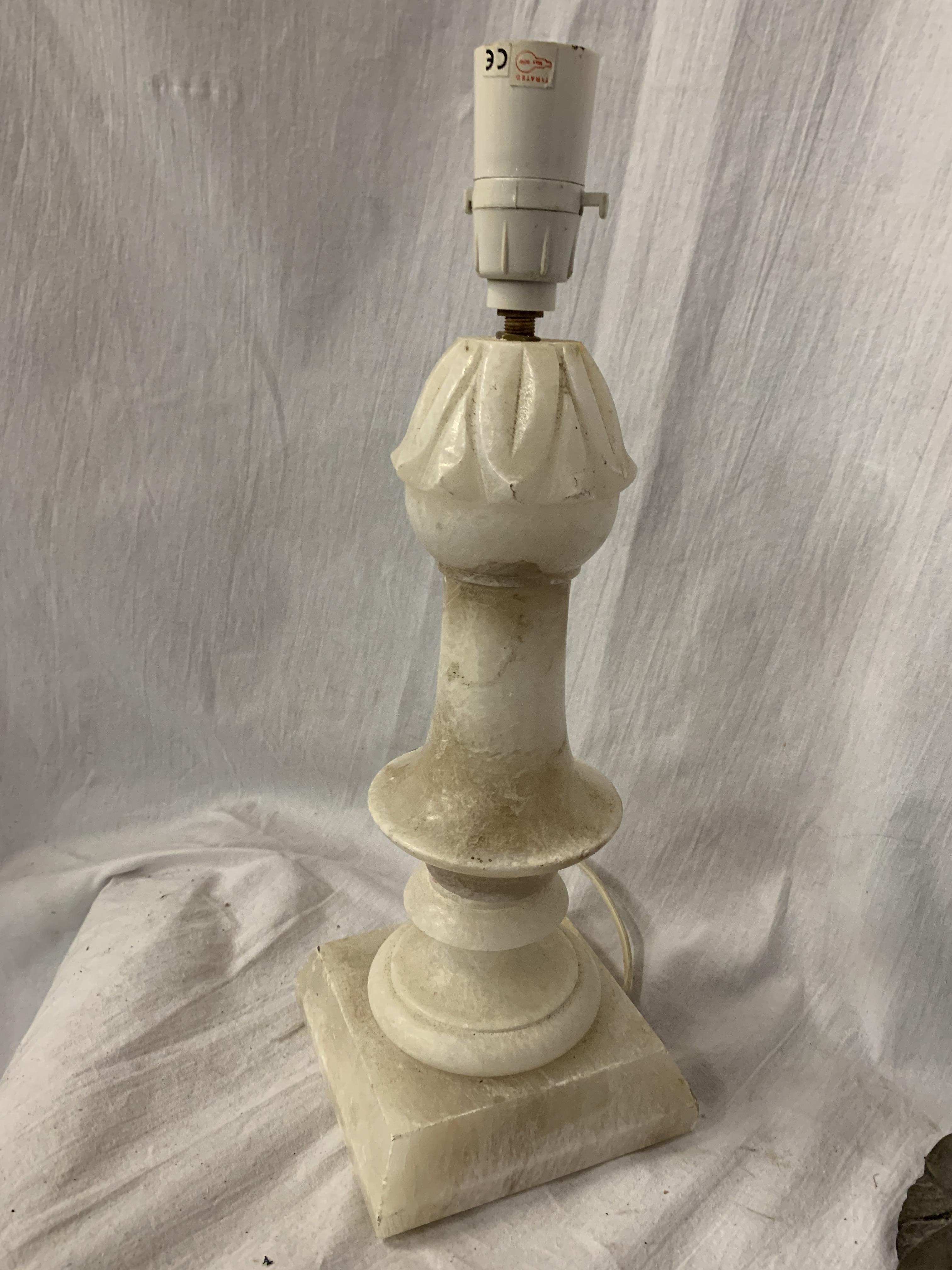 TWO TABLE LAMP BASES, ONE A MARBLE EXAMPLE - Bild 2 aus 3