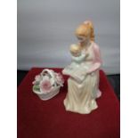 A FRANKLIN MINT GLENIS DEVEREUX FINE PORCELAIN 'DEAR MOTHER READ TO ME' MA 3291 AND A SMALL ROYAL