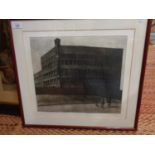 A FRAMED AND SIGNED LIMITED EDITION PRINT OF THE CHUBB LOCK WORKS FACTORY WOLVERHAMPTON 5/15