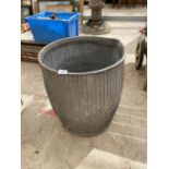 A VINTAGE GALVANISED DOLLEY TUB