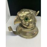 A SILVER PLATED COCKATEIL HEAD TAPE DISPENSER