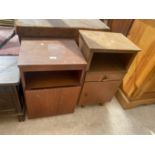 TWO MID 20TH CENTURY BEDSIDE LOCKERS