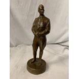 A BRONZE FIGURE IN THE FORM OF ADOLF HITLER H: 27CM