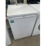 A WHITE BOSCH UNDER COUNTER FRIDGE BELIEVED IN WORKING ORDER BUT NO WARRANTY