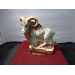 A LARGE WEDGEWOOD FIGURINE OF A MOUNTAIN GOAT