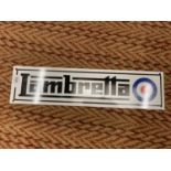 A METAL SIGN "LAMBRETTA"