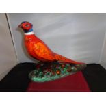 A VERY LARGE ANITA HARRIS PHEASANT HANDPAINTED AND SIGNED IN GOLD