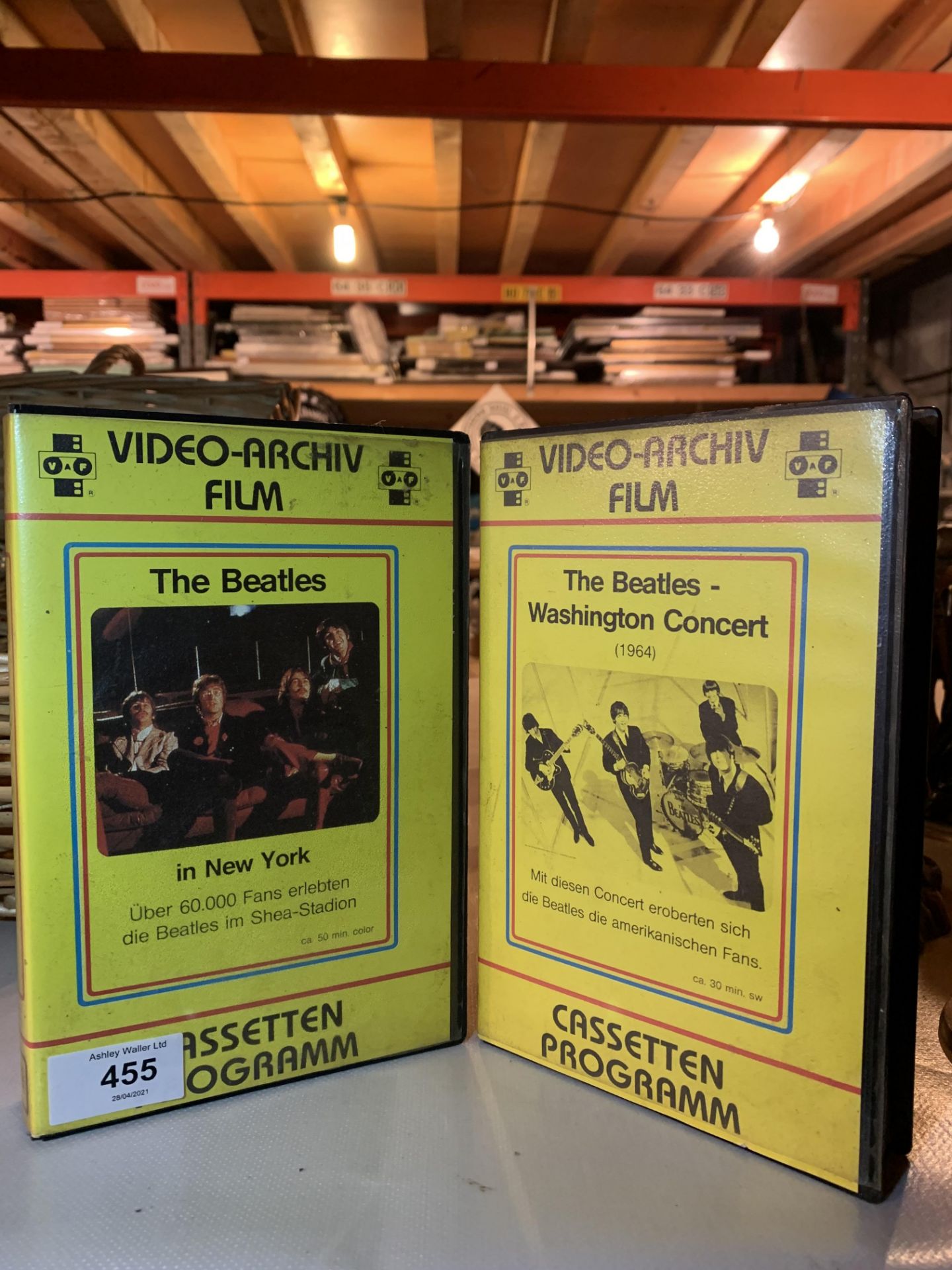 TWO VINTAGE VIDEO ARCHIVE FILMS BEING THE BEATLES IN NEW YORK AND THE BEATLES WASHINGTON CONCERT