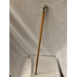 A VINTAGE SILVER TOPPED CANE