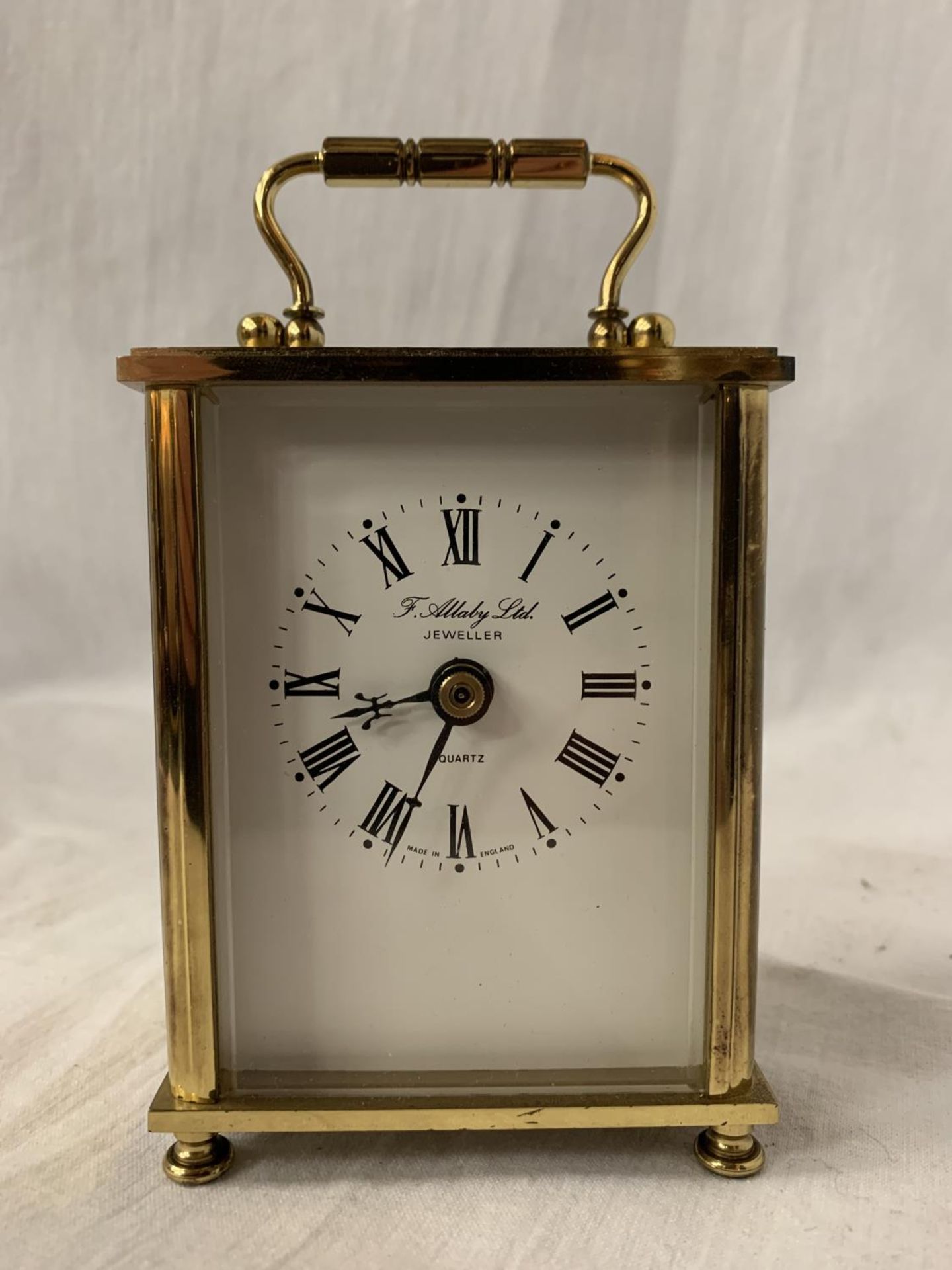 AN F ALLABY LTD BRASS CARRIAGE CLOCK - Image 4 of 4