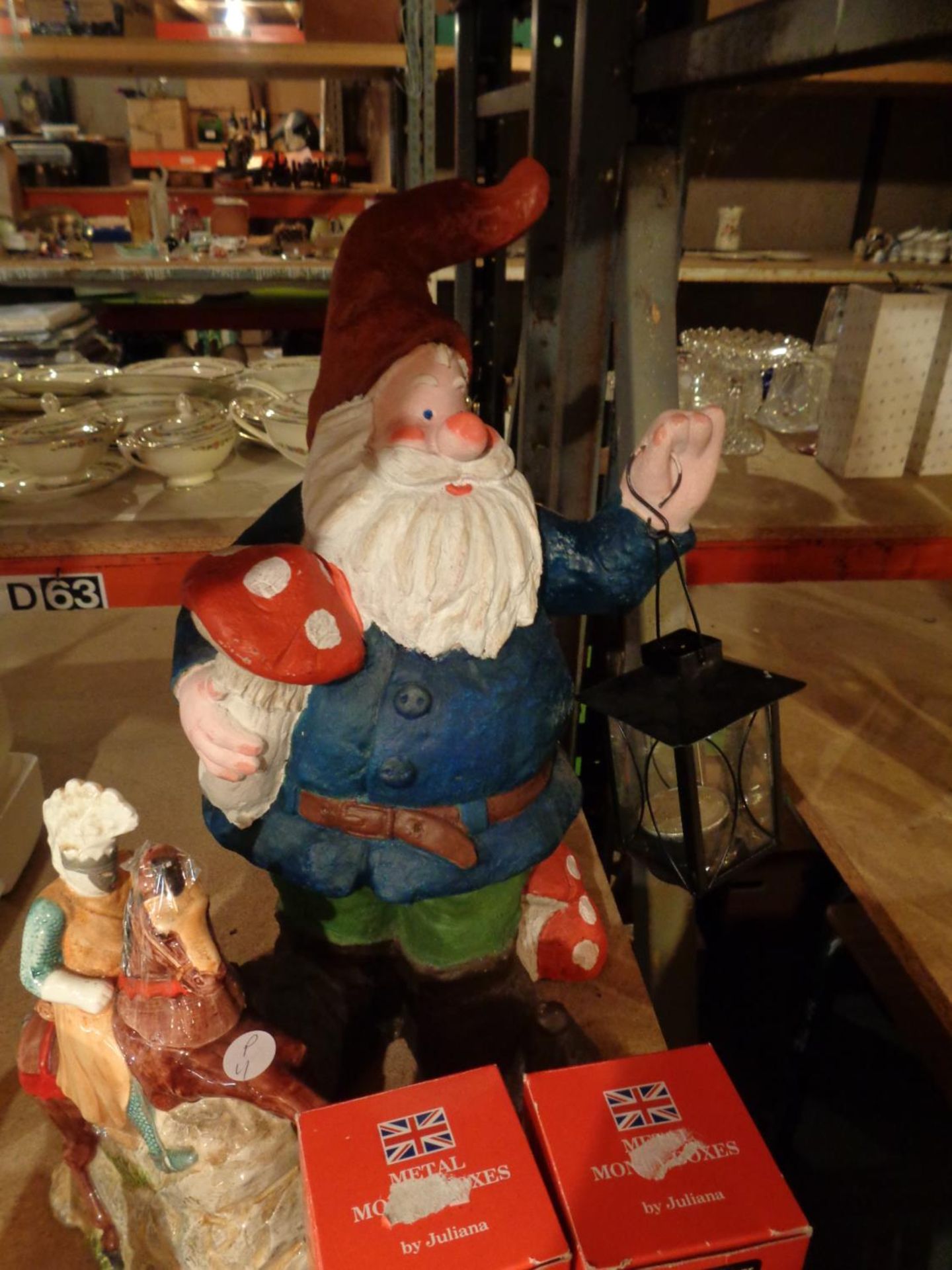 A LARGE GARDEN GNOME, TWO JULIANA MONEY BOXES, A JUG IN THE FORM OF A COW AND A STORAGE JAR IN THE - Image 4 of 4