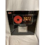 A SILVER FRAMED PLATINUM AWARD FOR THE CORRS 'UNPLUGGED'