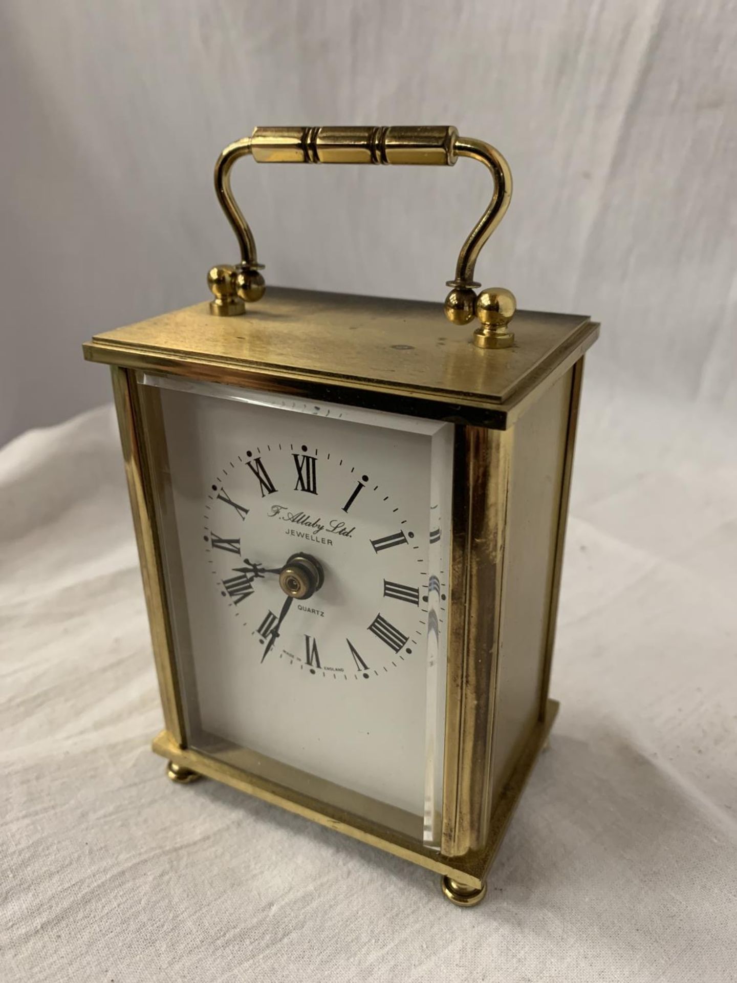 AN F ALLABY LTD BRASS CARRIAGE CLOCK - Image 2 of 4