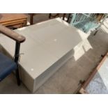 A LARGE MODERN TWO TIER COFFEE TABLE 47" X 28"