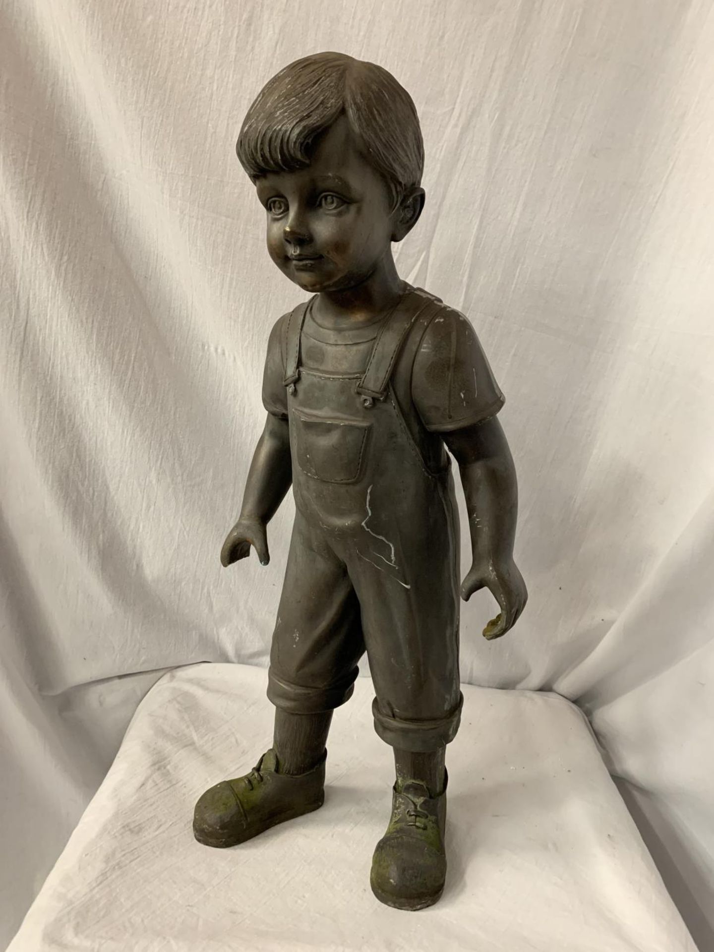 A LARGE COMPOSITE FIGURE OF A BOY H:59 CM