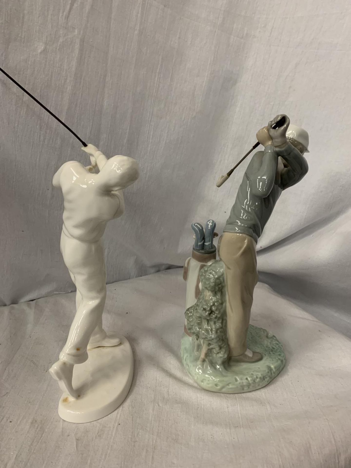 TWO GOLFING FIGURINES, ONE A NORITAKE EXAMPLE H:APPROXIMATELY 28CM - Image 2 of 3