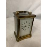 A VINTAGE HENLEY FIVE GLASS BRASS CARRIAGE CLOCK