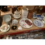 A VERY LARGE QUANTITY OF CERAMIC ITEMS TO INCLUDE A TABLE LIGHTER IN THE FORM OF A DELFT STYLE CLOG,