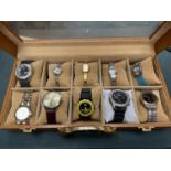A CASE OF TEN WRIST WATCHES, SOME FOR REPAIR