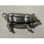 A SILVER VESTA CASE IN THE DESIGN OF A PIG