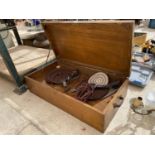 A WOODEN CASED COLLARO RECORD PLAYER