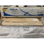 A NEW AND BOXED MERLIN MODEL GLIDER BY WEST WINGS