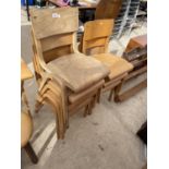 A COLLECTION OF 7 MID 20TH CENTURY BENTWOOD CHILDRENS SCHOOL CHAIRS