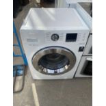 A WHITE SAMSUNG WASHING MACHINE BELIEVED IN WORKING ORDER BUT NO WARRANTY