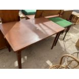 AN OFFICE TABLE WITH INSET TOP, STAMPED 'VICKERS - ARMSTRONG LTD, BARROW-IN-FURNESS' 1951 AND