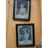 A PAIR OF FRAMED JOSIAH REYNOLDS PRINTS DEPICTING 'THE HONOURABLE MS BINGHAM' AND 'THE RIGHT