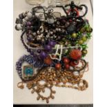 AN ASSORTMENT OF COSTUME JEWELRY