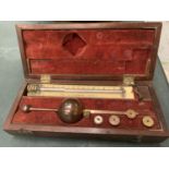 A BOXED HYDROMETER BY DRING AND FAGE OF LONDON