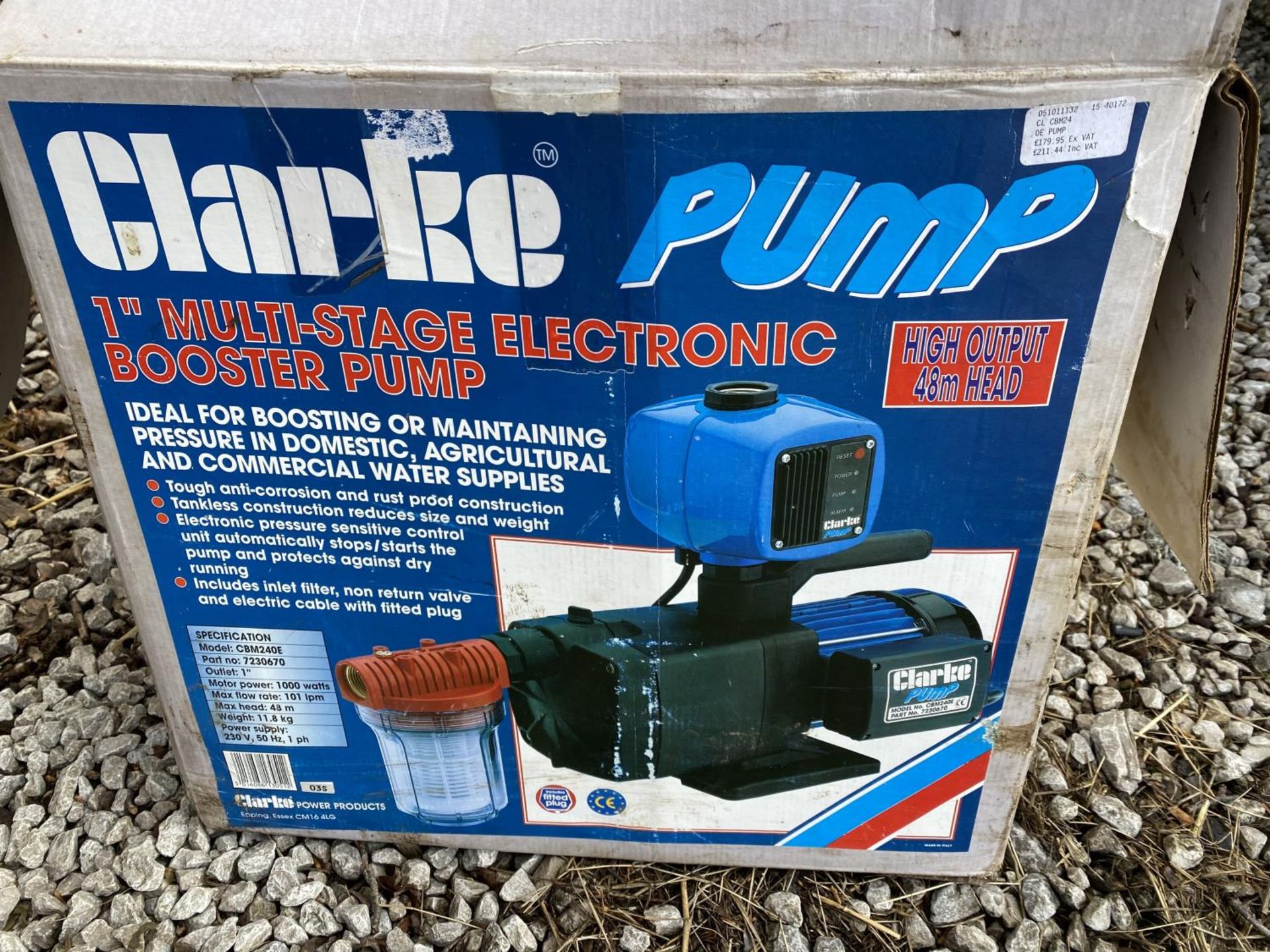 CLARKE BOOSTER PUMP NO VAT